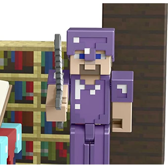 MINECRAFT ENCHANTING ROOM WITH 3.25-IN STEVE FIGURE & ACCESSORIES, STORYTELLING ADVENTURE PLAY SET, COMPLETE PLAY IN A BOX, GIFT FOR KIDS AGES 6 AND OLDER - Image 2